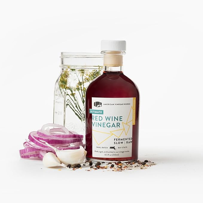 American Vinegar Works - Organic Extra Virgin Olive Oil & Red Wine Vinegar - 8.5oz of Red Wine