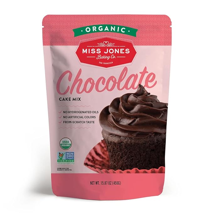 Miss Jones Baking Organic Cake and Cupcake Mix, Non-GMO, Vegan-Friendly, Moist and Fluffy: