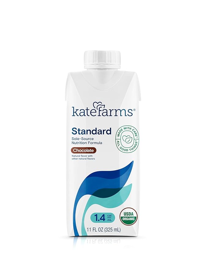 KATE FARMS Organic 1.4 High Calorie Nutrition Shake, Chocolate, 20g Protein, 27 Vitamins and