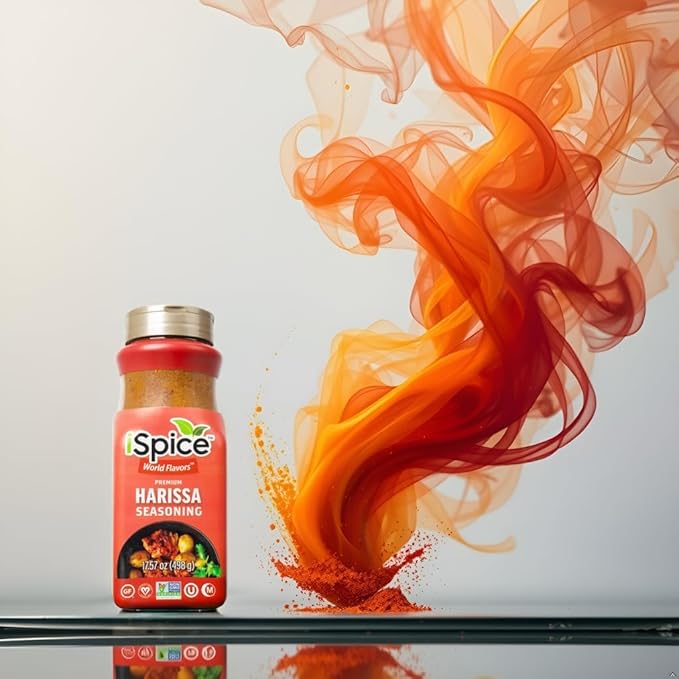 iSpice Blend | Harissa Seasoning | 17.57 oz | Mixed Spice & Seasoning | Bulk Size | Halal | Kosher
