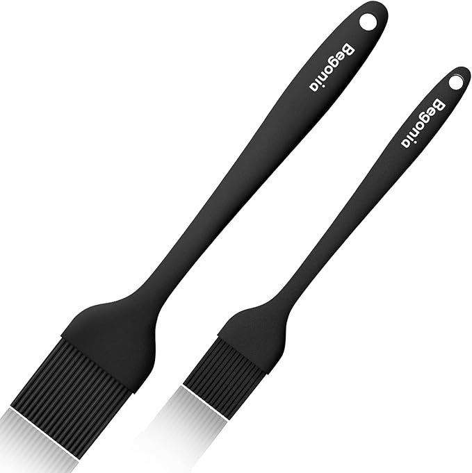 Pastry Brush-Begonia Silicone Basting Brush for Cooking,2pcs 10+8 in Heat Resistant Food Brushes