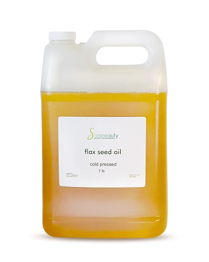 Soapeauty Flax Seed Oil Unrefined Cold Pressed 100% Pure and Natural | for Skin, Hair and DIY