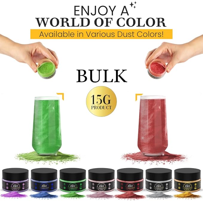 Dazzle Dust Edible Glitter Powder Sprinkles for Cake Decorating, Drinks, Cookie, Icing, Dessert