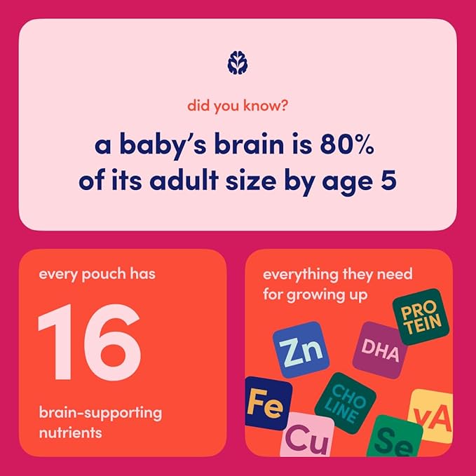 Cerebelly Baby Food Pouches ??Organic Dairy Free Smoothies for Toddlers | No Added Sugar, Fiber