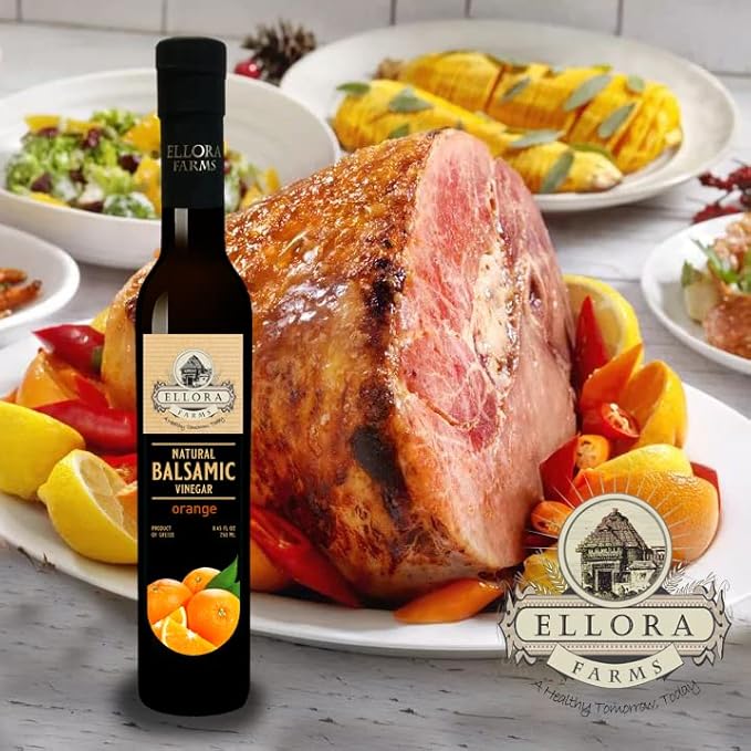 Ellora Farms, Greek Balsamic Vinegar, Orange Infused, Barrel Aged, No-added sugars