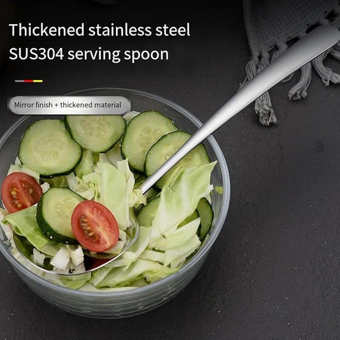 SIAIQIANG Extra-Large Serving Spoons Set,Food-Grade 18/8 Stainless Steel,11.4-Inch Serving Utensils