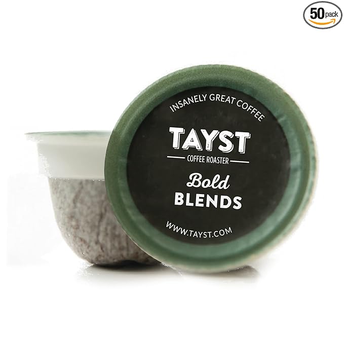 Tayst Coffee Pods, Bold Sampler Box Dark Roast, K Cups Compatible with Keurig Coffee Maker