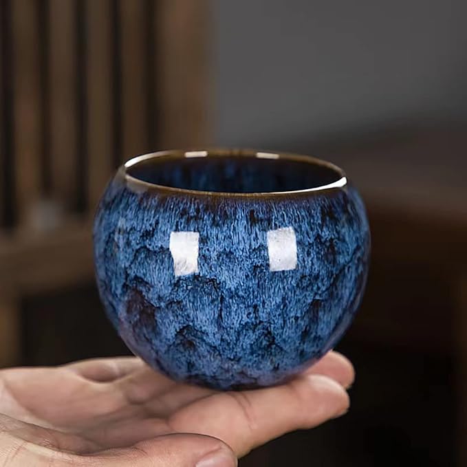 MQjzsh Chinese Japanese Traditional Ceramic Tea Cups, Mini Ceramic Kung Fu Tea Cups, Mate Cup Set