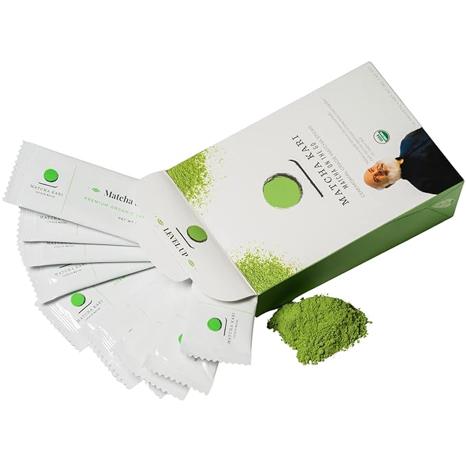 Matcha Green Tea Powder Single Serving Sticks, Dr. Weil's Ceremonial Organic Matcha Powder Singles