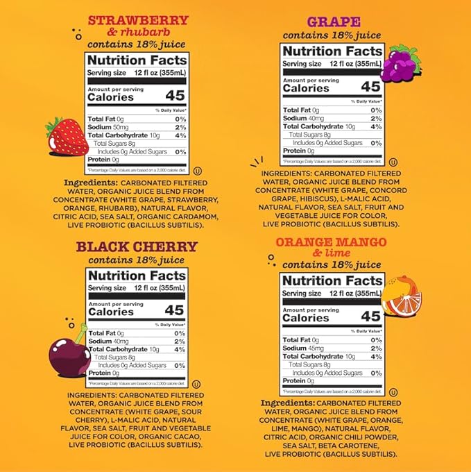 Culture Pop Soda, Most Loved Variety Pack, Probiotic Low Sugar Soda, Sparkling Juice Alternative