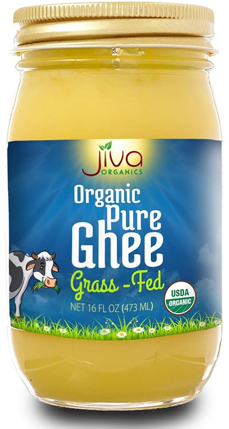 Organic Grass Fed Ghee 16 Ounce - Mantra Infused, Traditional Ayurvedic Method - Non GMO Pasture