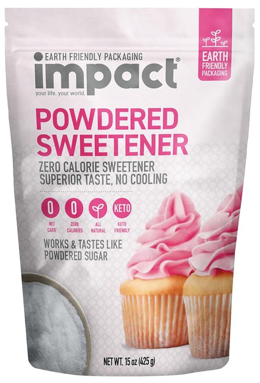 Impact Powdered Sweetener - Allulose, White Monk Fruit Blend ??Zero Calorie and Carb