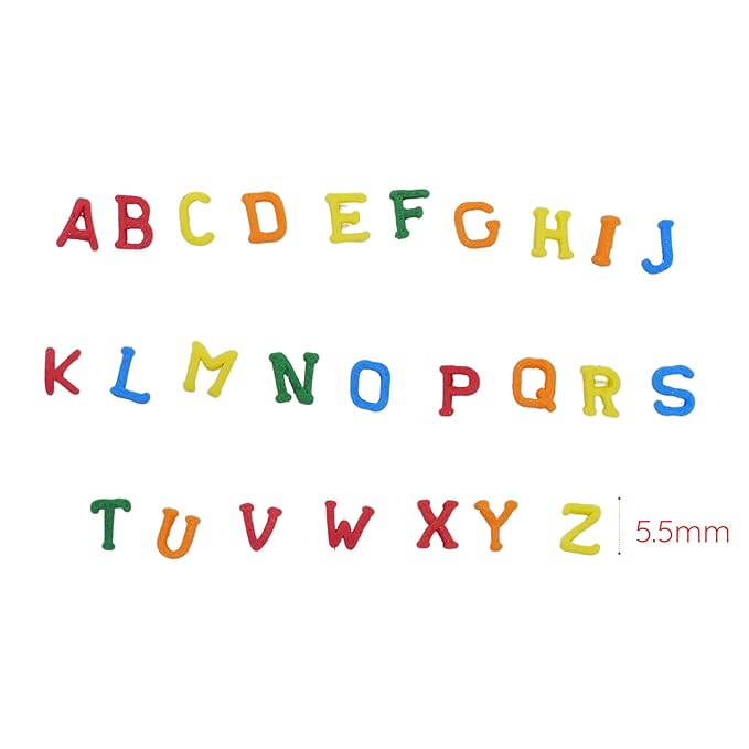 Bakerpan Quins Alphabet Sprinkles for Cake Decorating - 6.1 Ounces - ABC Edible Confetti Sprinkles