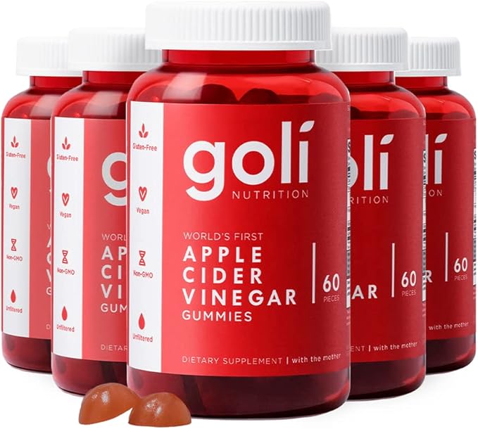 Goli Apple Cider Vinegar Gummy Vitamins - 300 Count - Vitamin B12, Gelatin-Free, Gluten-Free, Vegan