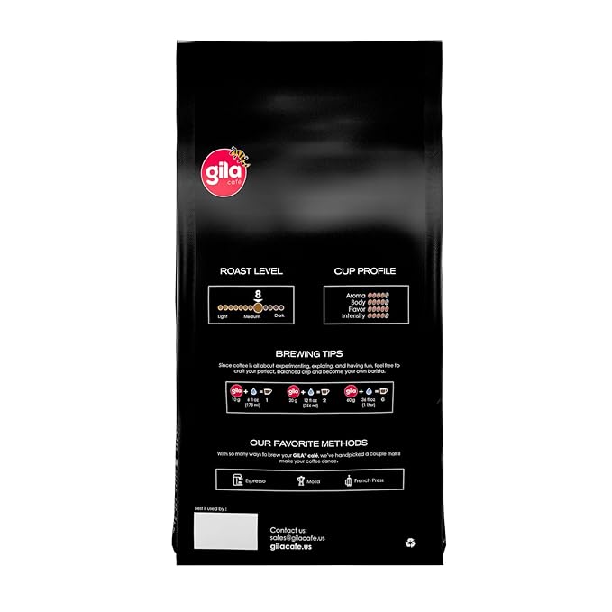 gila café Ground Coffee Medium Roast Espresso 32oz (1-Pack) - 100% Mexican Arabica Bean Coffee