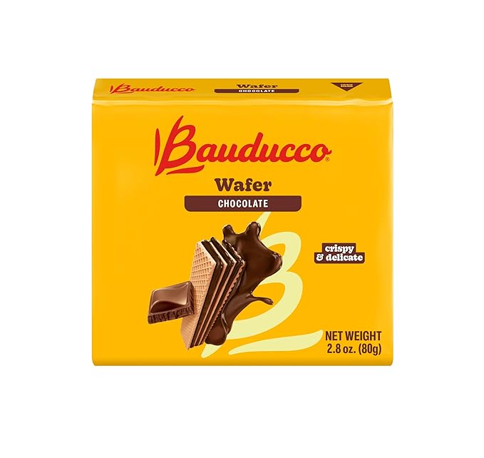 Bauducco Wafer Cookies, Chocolate, 28 oz (Pack of 10) - Crispy Layered Wafers with Rich Chocolate