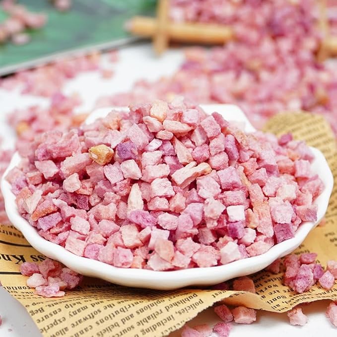 WEIJUEJIYI Freeze-dried diced Peach 100g (3.52oz) Dried Peach, Cake Decoration Ingredients