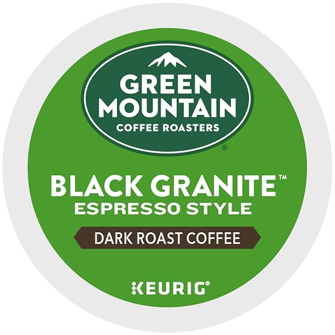 Green Mountain Coffee Roasters Black Granite, Keurig Single Serve K-Cup Pods, Espresso Style Dark