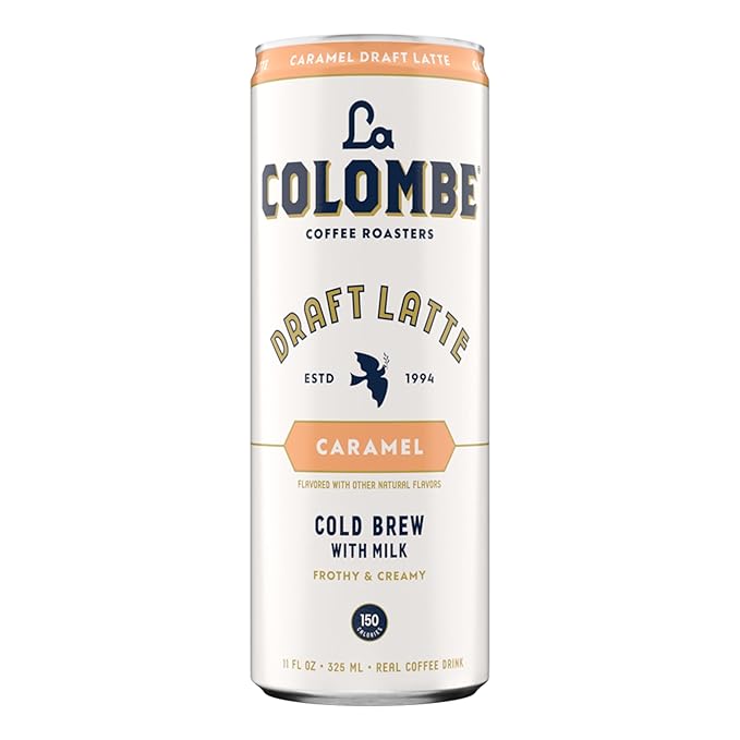 La Colombe Coffee, Caramel Draft Latte, 11 fl oz Cans (Pack of 12), Coffeehouse Quality Cold Brew