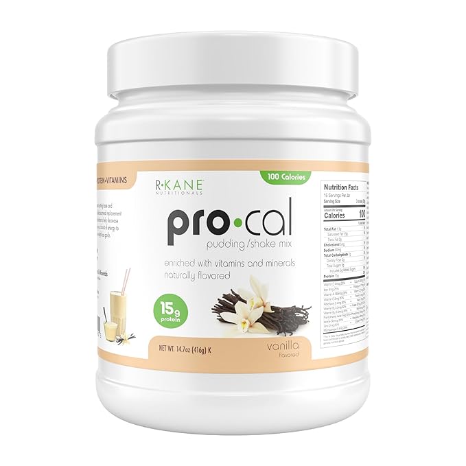 Pro-Cal Vanilla Meal Replacement Powder, 16.4 oz ??High Protein, Low Calorie Shake & Pudding Mix