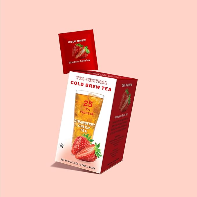 Life Plus Style Gourmet TEA CENTRAL Strawberry Iced Tea with Organic Ceylon Green Tea Natural