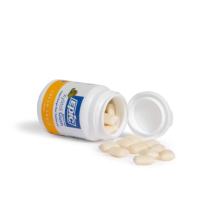 Epic 100% Xylitol Fresh Fruit Chewing Gum - Sugar Free, Aspartame Free Dental Gum - Supports Oral