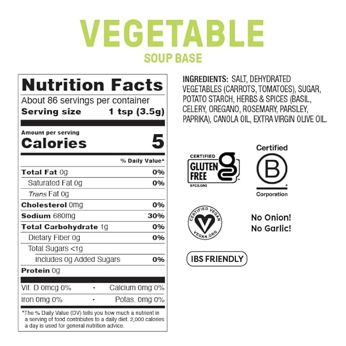Fody Foods Chicken & Vegetable Soup Base & Seasoning, 10.6 Oz (Pack of 2), Ready to Use, Garlic and