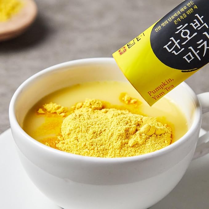 Damtuh Sweet Pumpkin with Yam Tea Powder – Korean Meal Replacement, Instant Breakfast Shake with