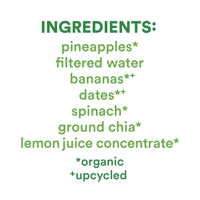 Sweet Nothings, Pineapple, USDA Organic Kids' Squeezable Fruit Smoothie Popsicle Pops, Value Pack