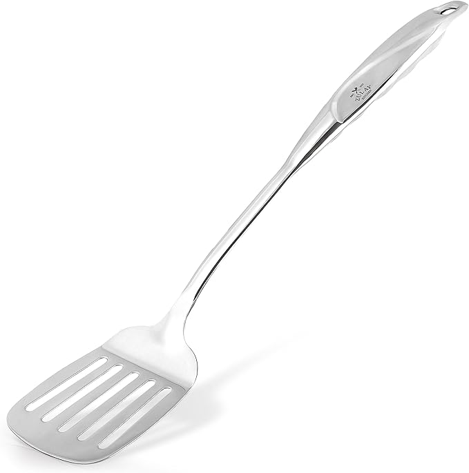 Zulay Kitchen Stainless Steel Metal Spatula ??Lightweight, Strong & Durable Metal Turner ??Easy to