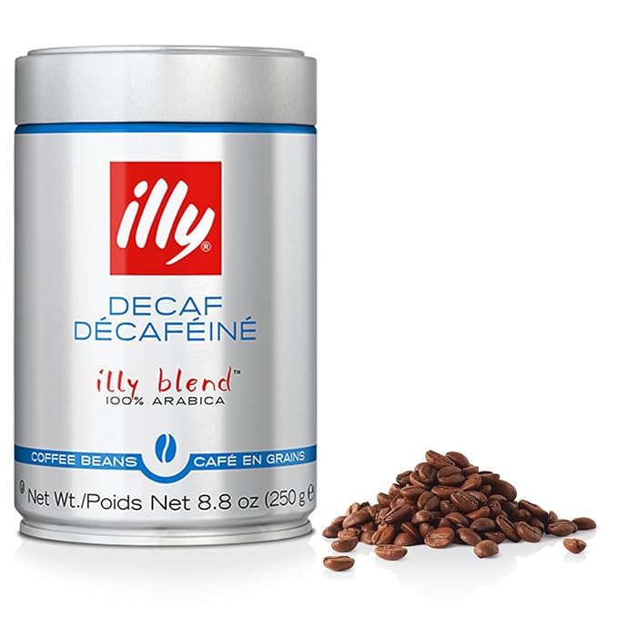 illy Decaf Whole Bean Coffee, Classic Medium Roast Gourmet Blend, 100% Arabica Coffee, 8.8 Ounce