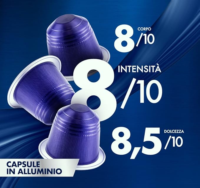 Caffe Borbone Aluminum Coffee Pods Compatible with Nespresso Original Machines, Mia Napoli, Medium