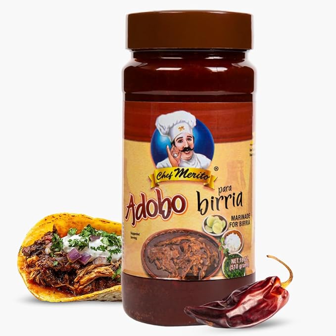 Chef Merito짰 Birria Marinade | Authentic Mexican Flavor | 14-15 Uses | Add Water or Broth | Mild
