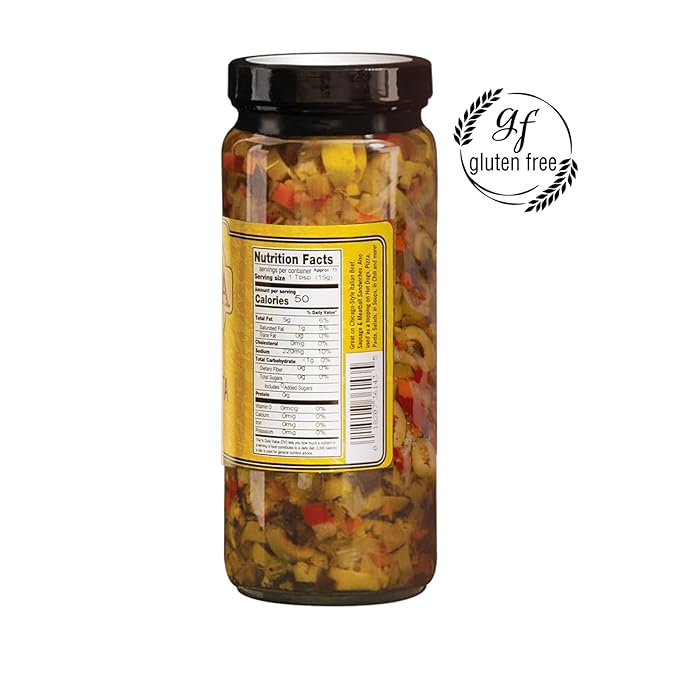 Enrico Formella Mild Muffuletta Salad - Gluten Free Italian Olive Mix - New Orleans Style Sandwich