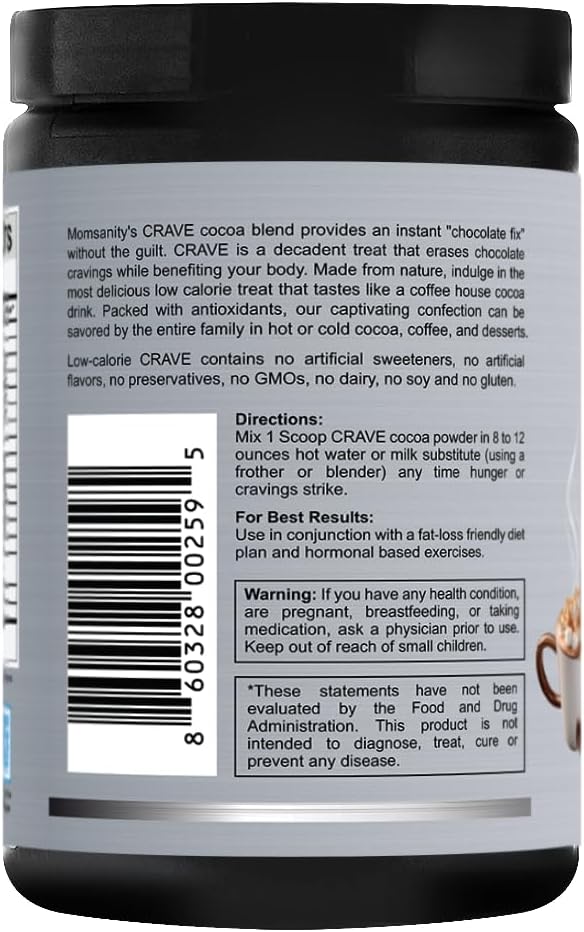 Crave Low Calorie, Low Carb Chocolate Powder to Satisfy Cravings Naturally + Delicious Recipe Guide
