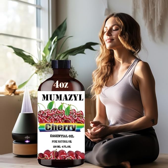 Cherry Essential Oil, Cherry Oil 4 Fl Oz 120ML for Diffuser Humidifier Yoga Cleaning DIY Candle