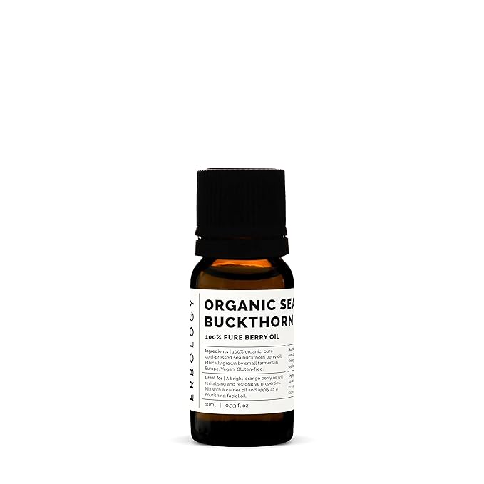 100% Organic Sea Buckthorn Oil 10ml - Cold-Pressed 50:1 - Premium Quality - Rich in Omega-7 and