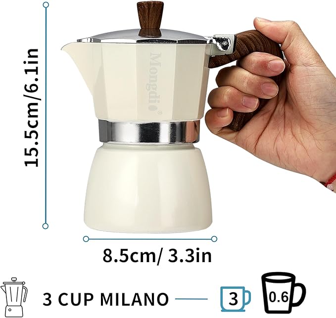 Mongdio Stovetop Espresso Maker Moka Pot, Cuban Coffee Maker Stove top coffee maker Moka Italian