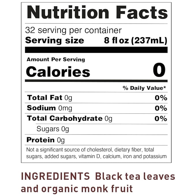 The Republic of Tea – Keto-Friendly Sweet Iced Black Tea, 8 Large Quart-Sized Iced Tea Pouches