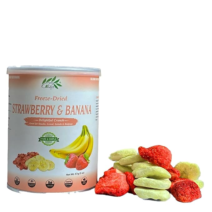 CHAVI Freeze-Dried Strawberry Banana | Healthy Superfood | No Added Sugars or Preservatives |