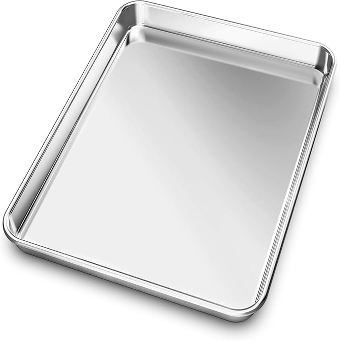 Baking Sheet, Yododo Stainless Steel Baking Pans Tray Cookie Sheet Toaster Oven Tray Pan Cookie