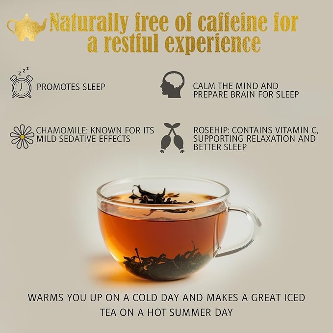 Luna Lullaby Sleep Tea, Organic Loose Leaf Herbal Tea ??Calming, Relaxing Bedtime Tea ??Chamomile