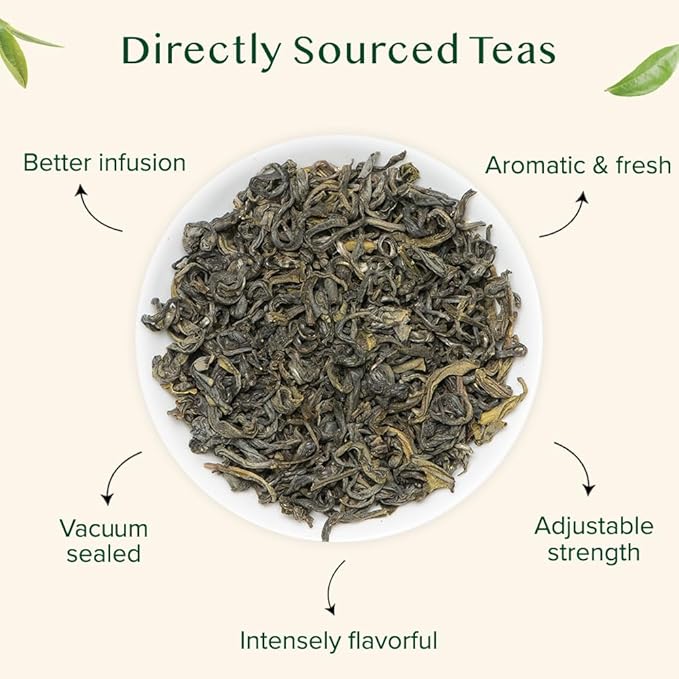 VAHDAM, Himalayan Green Tea Leaves (50+ Cups, 3.53 Oz) Non GMO, Gluten Free | High Elevation Grown