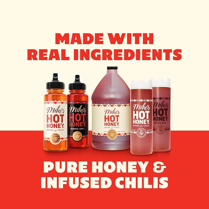 Mike's Hot Honey, Extra Hot, America's #1 Brand of Hot Honey, Spicy Honey Infused with Chili