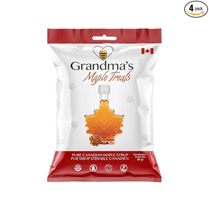 Grandma's For Bees | Traditional Maple Treats | 80g X Pack of 4