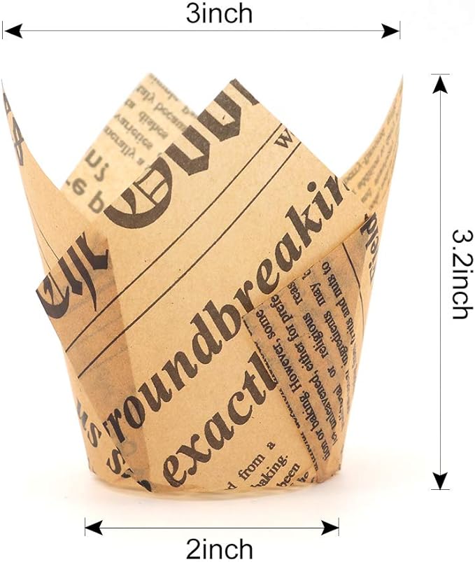 150pcs Tulip Cupcake Liners Baking Cups Muffin Liner Grease-Proof Paper Cupcake Wrappers for