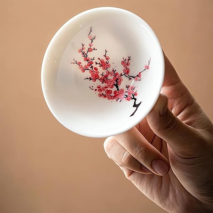 Magic Sakura Cherry Blossom Sake Cup - 2023 New Ceramic Sake Cold/Hot Temperature Color Changing