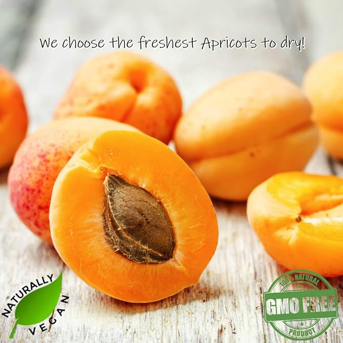 Gerbs Dried Apricots 2 lbs. | Unsulfured, No Additives, Resealable Bag | Naturally Sweet & Chewy |