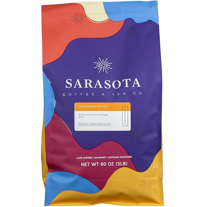 Sarasota Coffee Ground Southern Texas Butter Pecan | Medium Roast Gourmet Flavored Coffee Grounds |