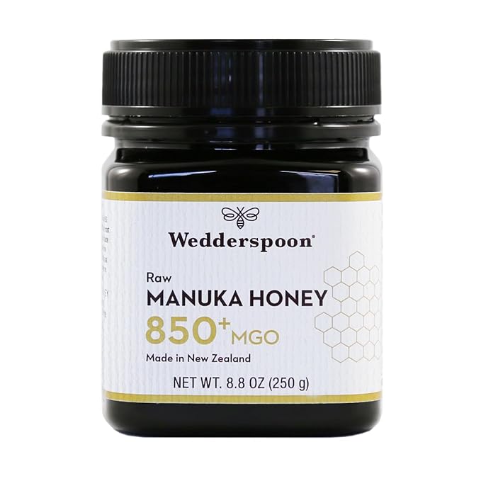 Wedderspoon Raw Premium Manuka Honey, 850+ MGO, 8.8 Oz, Unpasteurized New Zealand Honey, From Our